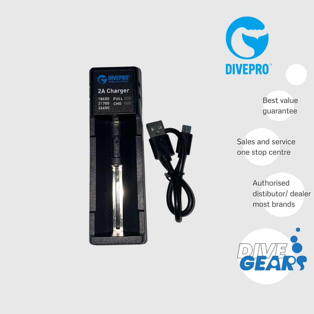 Divepro Charger (26650/21700/18650) USB