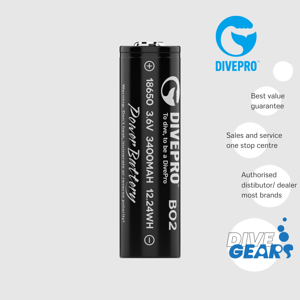 Divepro Battery 18650 3400 mah